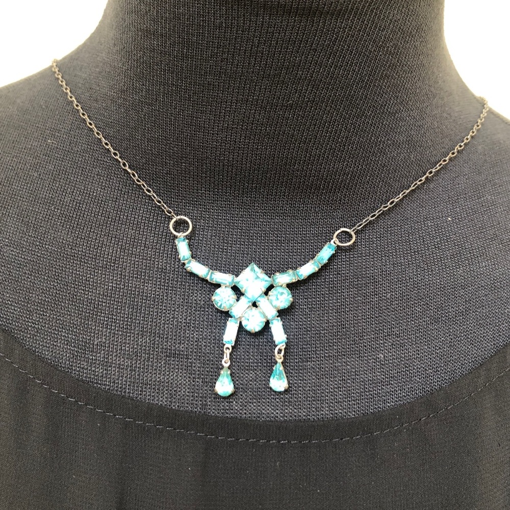 Blue Opera necklace 40’s VTG